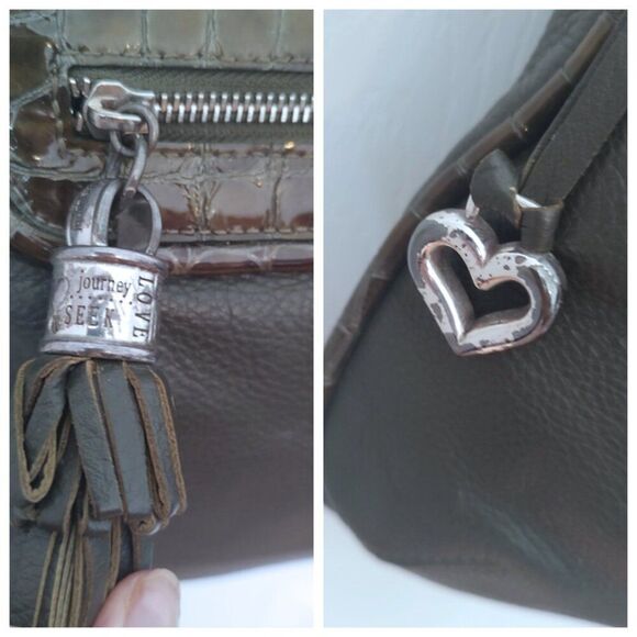 Brighton croc embossed shoulder bag EUC - Picture 6 of 7